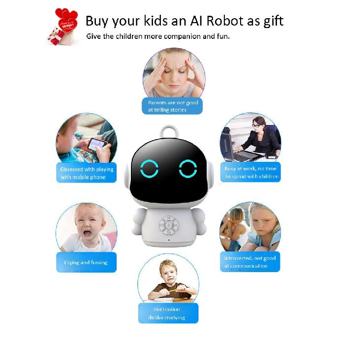 Tuya Smart AI Robot WiFi Early Education Toys for Children Speech Recognition & Voice Interactive Educational Learning Machine
