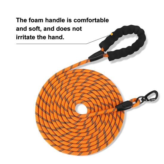 Pet Leash Heavy Duty Rope Leash for Medium And Large Dogs with Elastic Cushioning And Reflective Strips Extra Long Durable