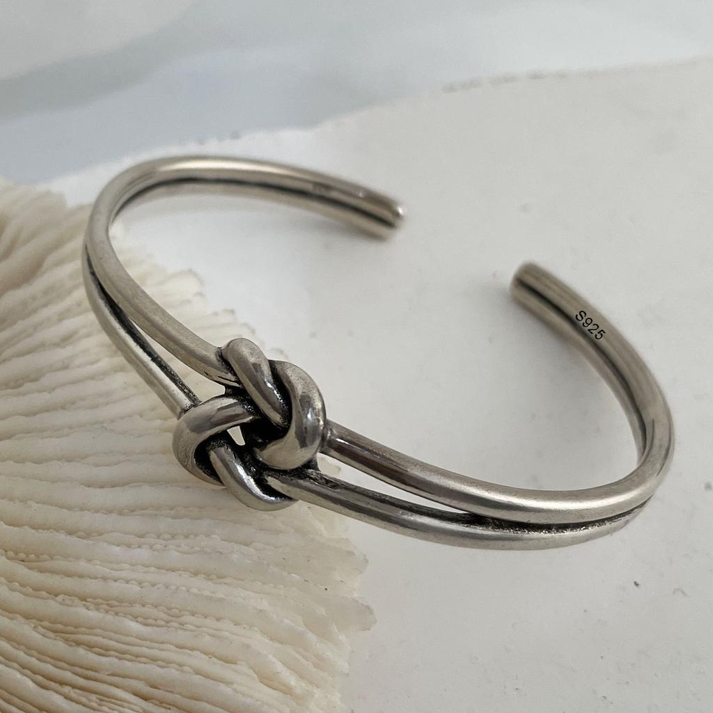 Xiaomi 100% Solid 925 Sterling Silver Metal Bracelet for Women Vintage Handmade Simple Retro Bracelet Birthday ChristmasGift