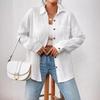 Fall Women's High-end Drop Shoulder Batwing Long Sleeve Shirt, European & American Style Blouse for Cross-border