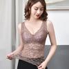 Canotta da Donna con Schiena in Pizzo Spalline Larghe Scollature Vest Top Avvolgenti sul Petto