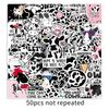 50 Creative Black & White Cow Stickers: Fun Waterproof Decorations for Bottles & Suitcases