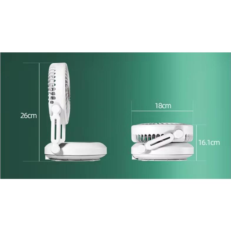 Desktop USB Wall Hanging Fan Folding Remote Control Shaking Head Household Atmosphere Light Electric Fan Storage Kitchen&Bathroom