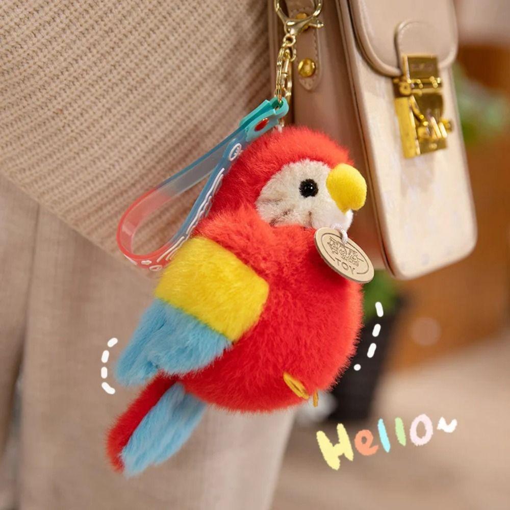 Simulation Birds Snap Wristband Bag Pendant Standing Shoulder Animals  Kids Toy