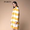 PORTS Women's Autumn/Winter Plaid Woolen Coat