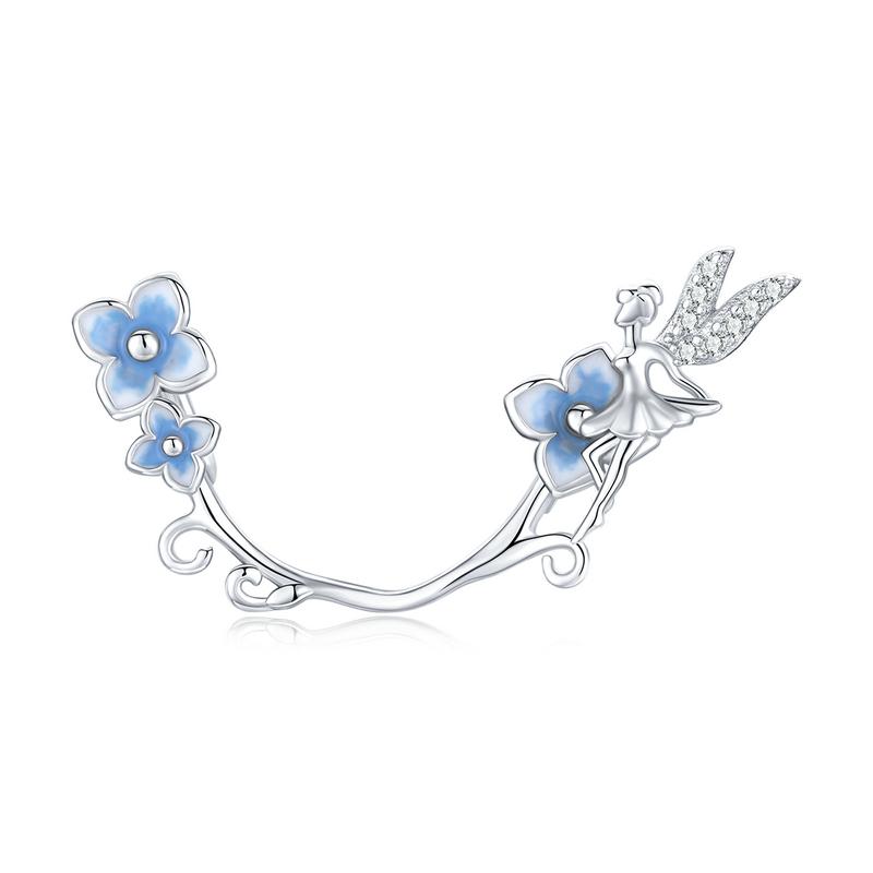 WOSTU Daisy Flower Series Charms 925 Silver Spacer Beads Dangle Charms Fit Bracelets DIY Jewelry