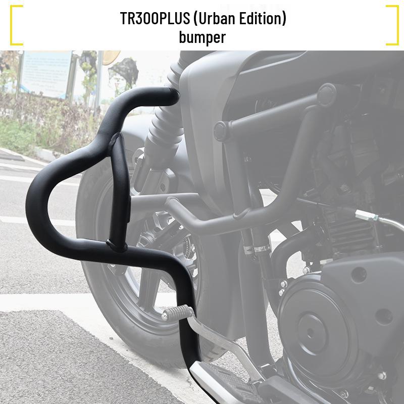 Haojue TR300 PLUS Urban Motorcycle Bumper with Folding Backrest & Side Bag Luggage Rack
