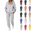 Set de trening cu hanorac și pantaloni largi pentru femei, set sport casual