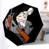 Witch, Sorcerer Themed Automatic Opening and Closing Umbrella, Brightly Colored 8-rib Portable Umbrella, Suitable for Men and Women, A Perfect Gift Fo