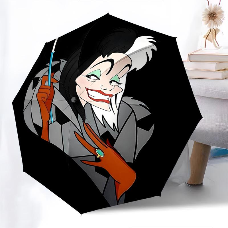 Witch, Sorcerer Themed Automatic Opening and Closing Umbrella, Brightly Colored 8-rib Portable Umbrella, Suitable for Men and Women, A Perfect Gift Fo