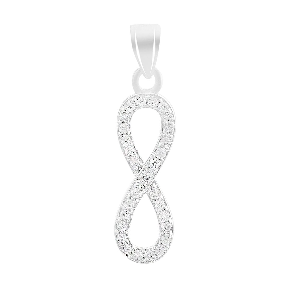 

Silver pendant with cubic zirkonia (60002419) білий