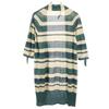 MAX MARA Five-quarter sleeve knit cardigan S Green x beige Women Used