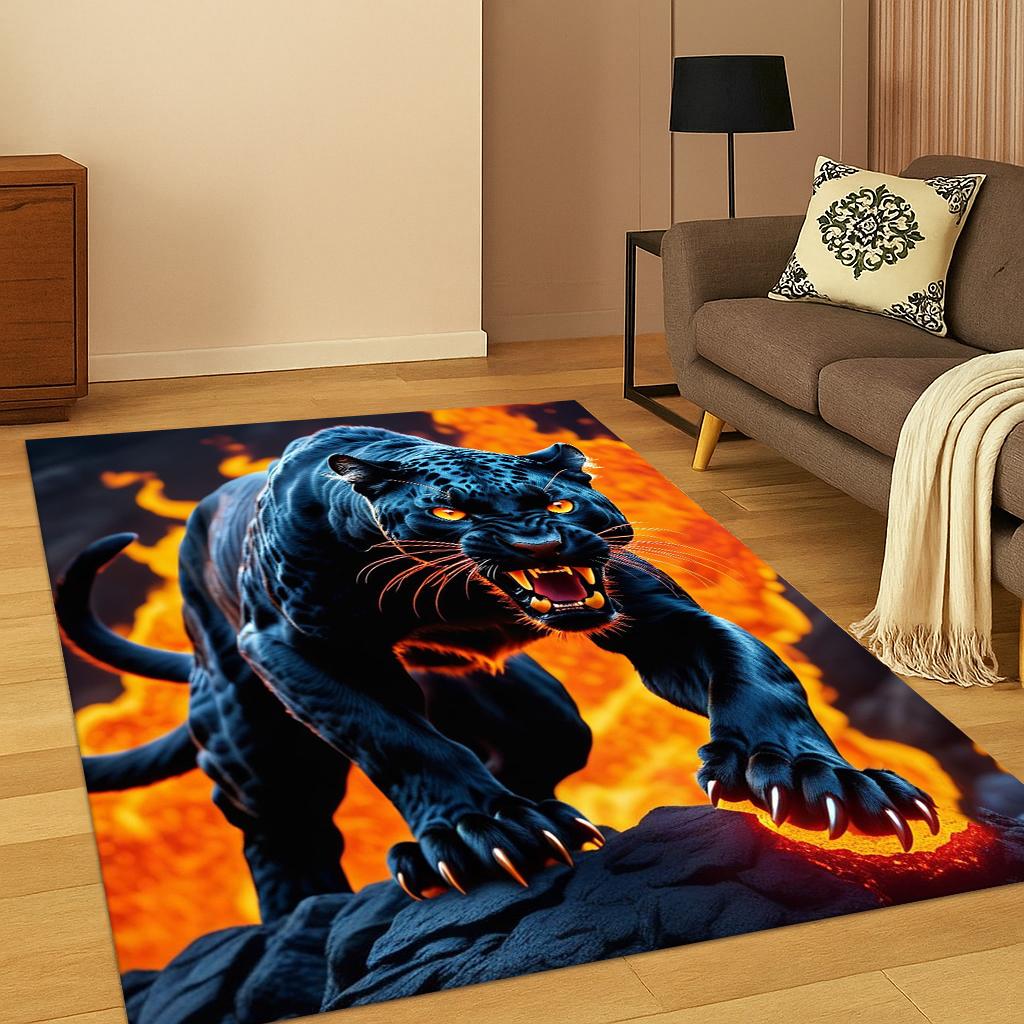 Leopard Cheetah Dreamy Animal Carpet Rug for Home Bedroom Living Room Sofa Doormat Decor,Kid Area Rug Game Non-slip Floor Mat