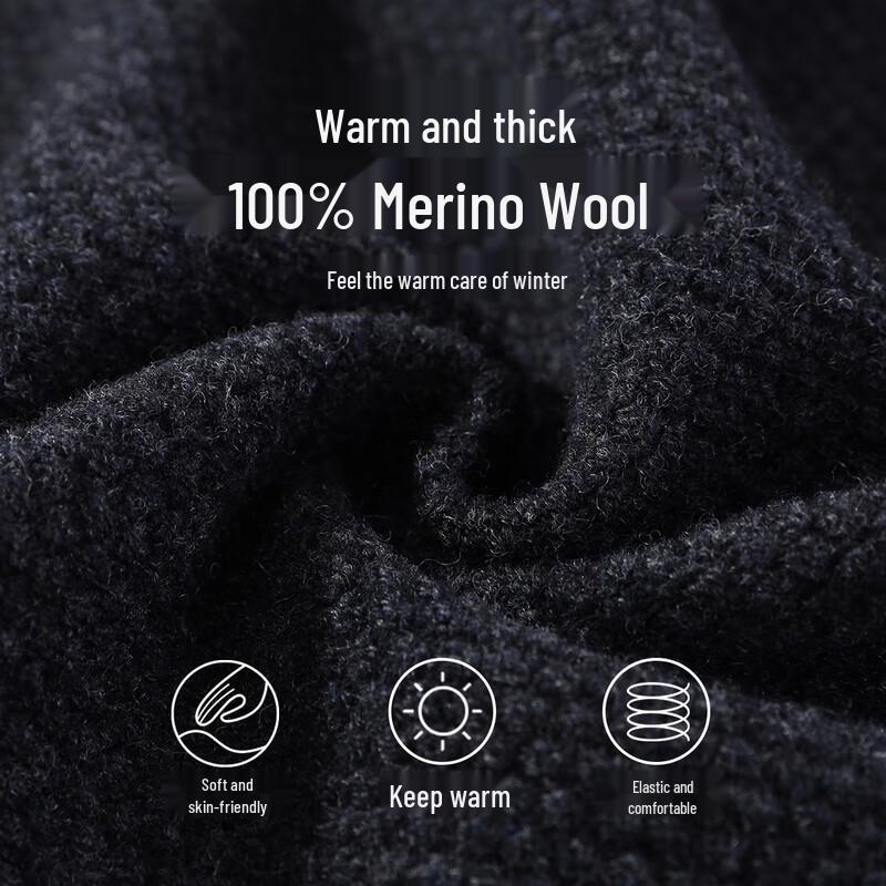 Antonio Men's 100% Wool Full-Zip Stand-Collar Cardigan