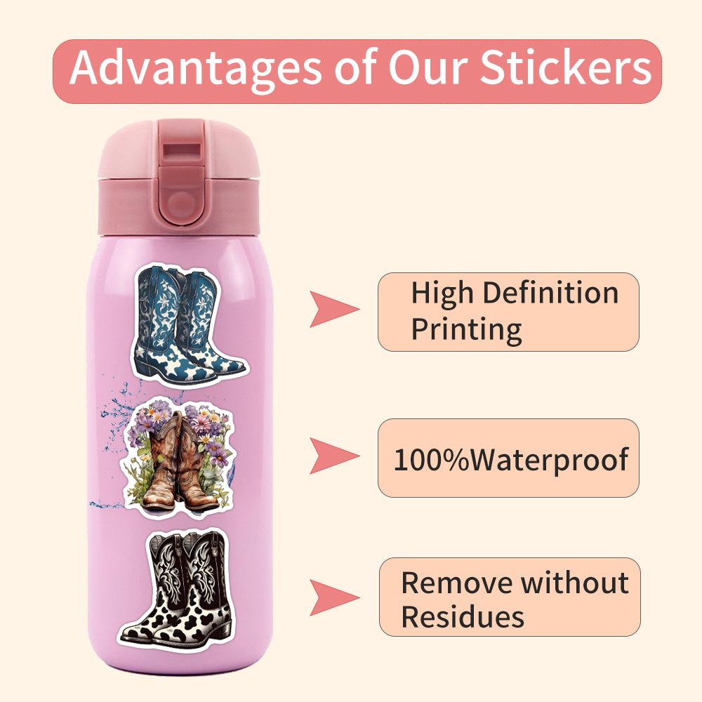 55 Cowboy Boots Cowboy Boots Graffiti Stickers Scooter Laptop DIY Stickers