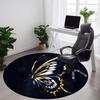 1pc Butterfly Wings Office Round Area Rug, Indoor Mat Suitable For Office, Under Office Chairs Bedroom Living Room Home Decor, Room Deco