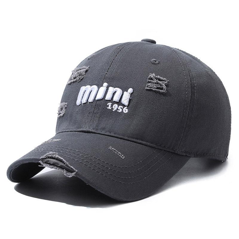 Letter Embroidery Cap Women's Spring Autumn Baseball Cap Ponytail Panama Cap Summer Men's Outdoor Hole Sunscreen Cap