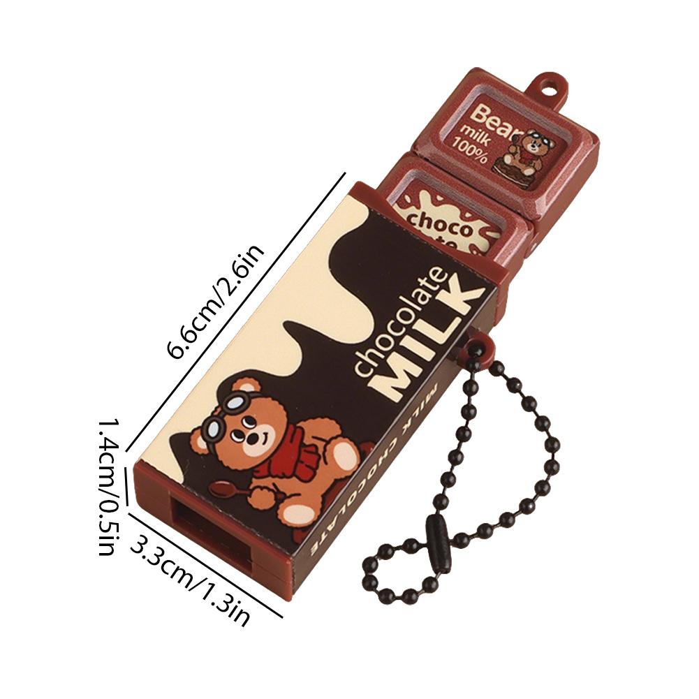Simulated Chocolate Fidget Toy Japanese Style Stress Relief Keychain Bendable Snap Sensory Toy Creative Gift For Kids Adults