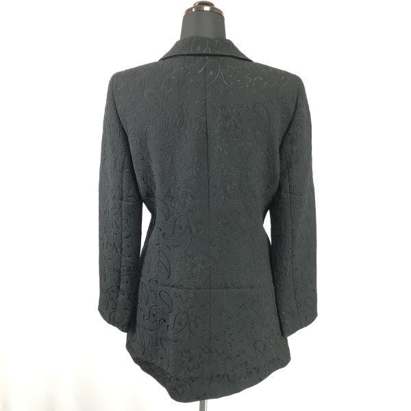 90s-00s MOGA Short Coat Women’s M Black Patterned Lined(USED)