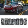 7pcs Car Front Grill Cover Mesh Grille Insert Compatible for Cherokee 2019-2022 6AZ88DX8AB 6FM74SZ0AB 68323773AB