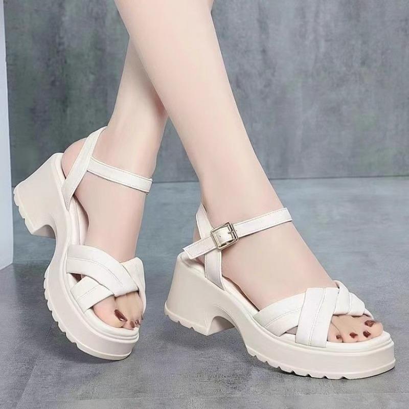 

High-top Sandals, New Style Rubber-soled Shoes, Women s Shoes 40 бежевий