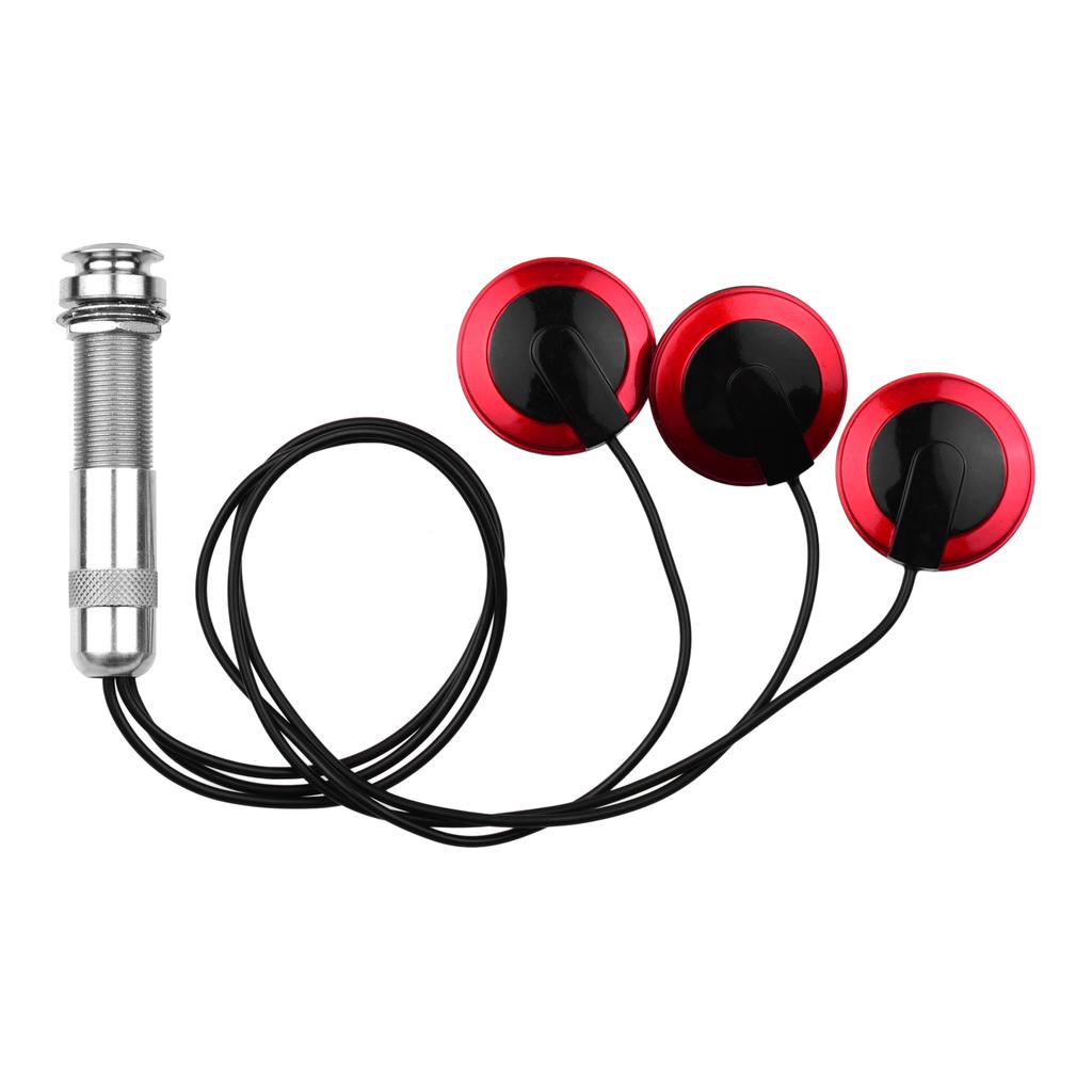 Adhesive Instrument Pickup Acoustic Guitar Pickup Mini Transducer with 1 4 Inch Connector for Violin Mandolin Ukulele