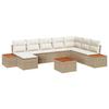 VidaXL 9 pièces canapé de jardin avec coussins Beige Rotin synthétique Acacia 3348152