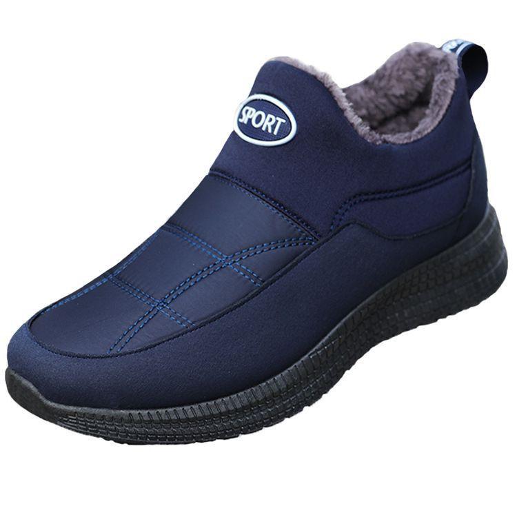 Men's Winter Velvet Cotton Shoes Warm Casual Shoes Waterproof and Non Slip Cotton Shoes