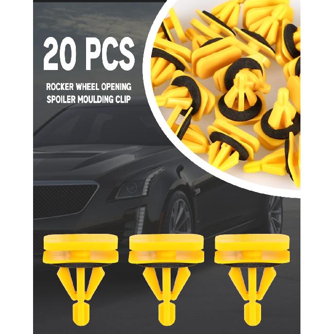 70Pcs Fender Flare Rocker Panel Moulding Clips With Wheel Opening Trim Retainers And Fender Exterior Trim Fastener Rivet Compatible With GM Buick