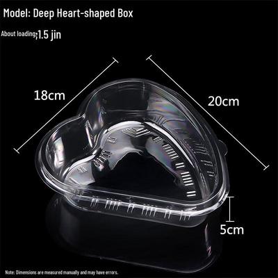 Disposable Transparent Heart-Shaped Fruit Takeout Boxes