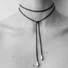 Adjustable Japanese-Style Choker: Versatile Collarbone Chain with Simple Design