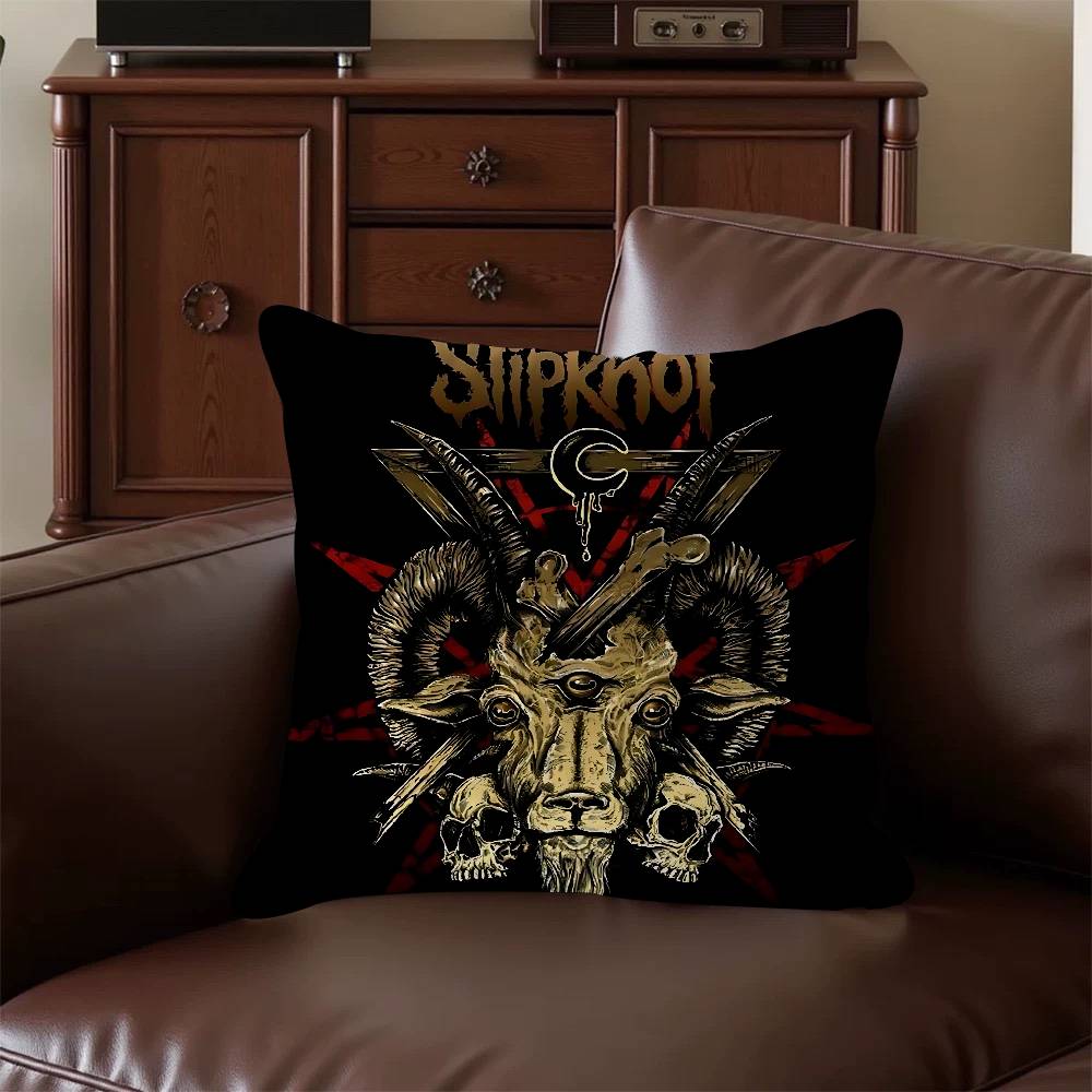 Rock Band S-Slipknot Logo Kissenbezug Toon Geschenk Kissenbezug Schlafzimmer Zuhause Sofa Stuhl Sitz Dekor Kissenbezug