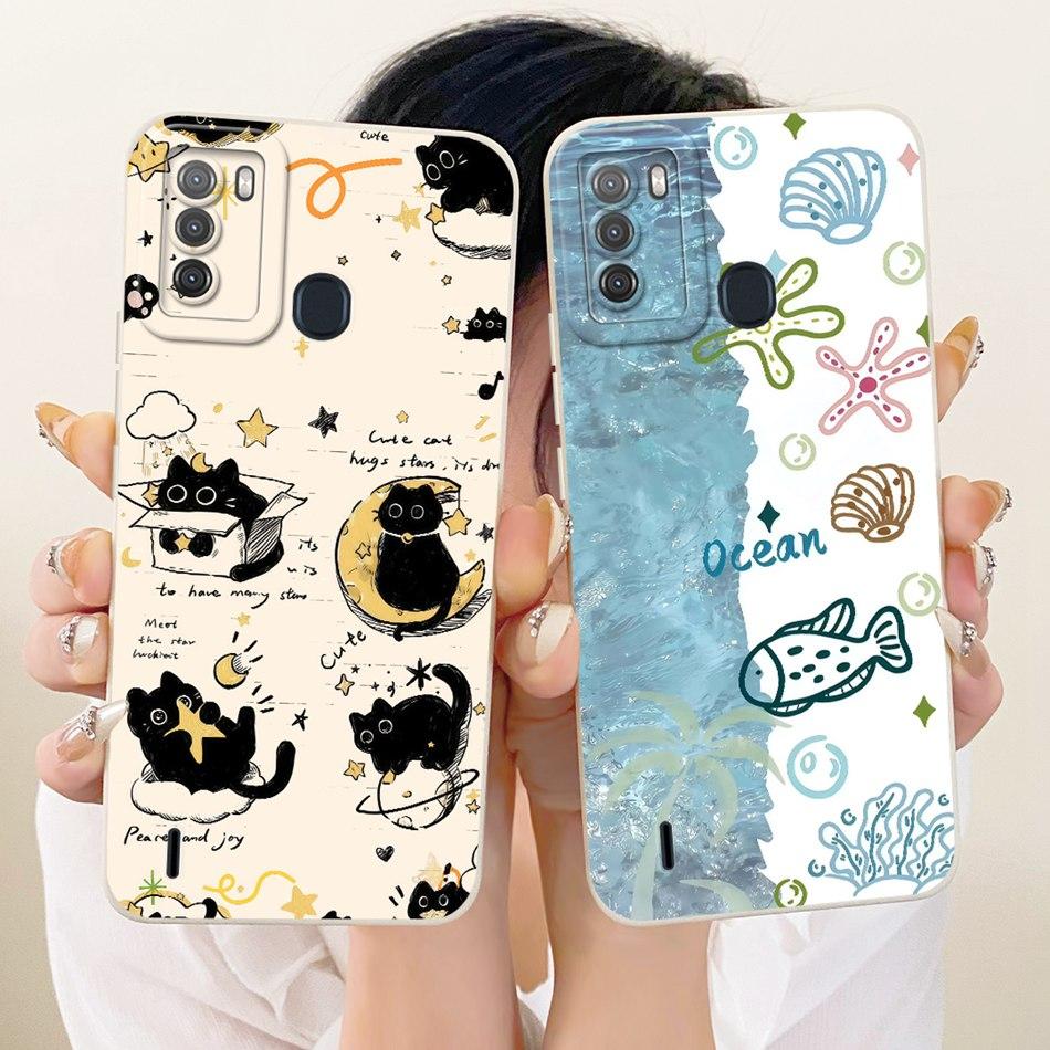 For Itel S16 Vision 1 Pro Fashion Dusk Beach Painting Phone Case For Itel Vision 1 Pro ItelS16 Soft Silicone Cover Bumpers
