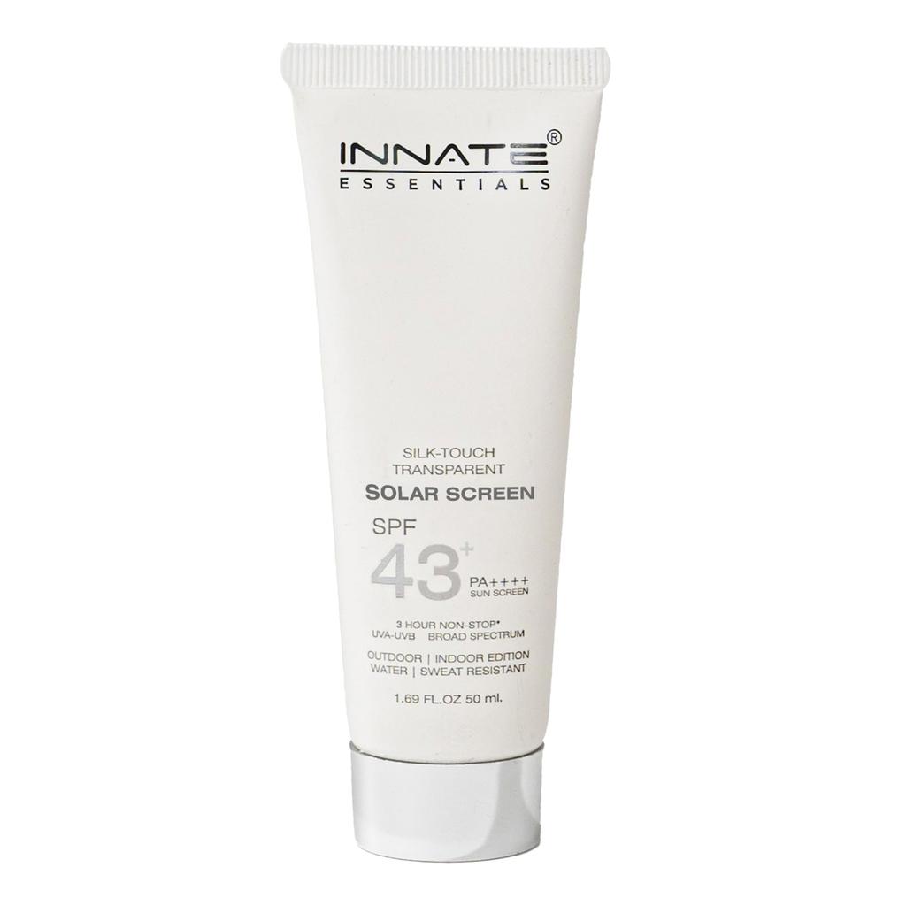 INNATE YOU ARE BEAUTIFUL Silk-Touch Transparent Solar Sunscreen SPF 43+ PA++++ for Unisex - 50ml|Broad Spectrum UVA/UVB Protection,Non-Comedogeni
