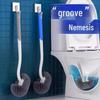 Wall-Mounted Curved Toilet Brush with Long Handle & Soft Bristles for Efficient Bathroom Cleaning