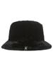 Bajal Fur Logo Point Bucket Hat Black