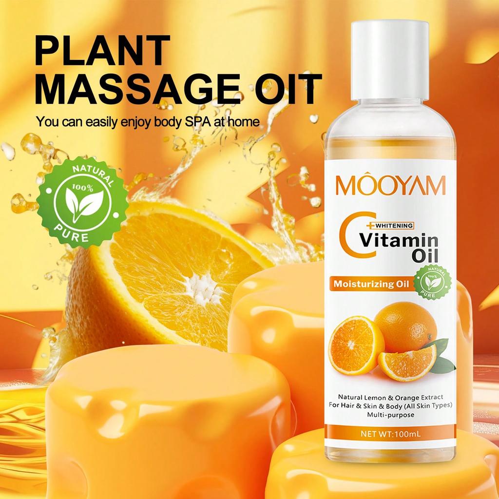 1PC Vitamin Body Massage Essential Oil, Brightening, Moisturizing, Skin Care And Hair Care Body Mass