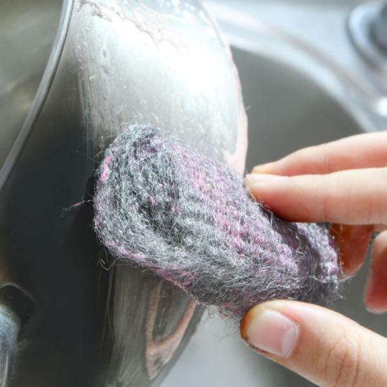 10/20/50Pcs Steel Wool Soap Pads Easy to Use Multi-functional Baking Damage Cleaner