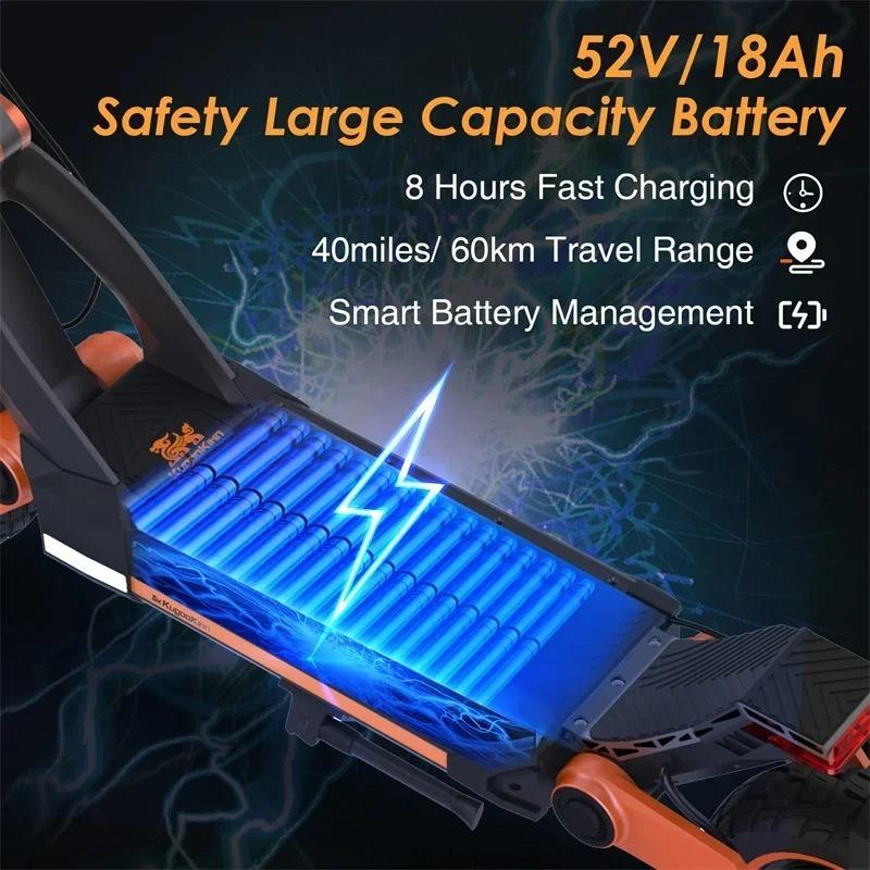 EU Stock Original KuKirin G3 Electric Scooter 1200W Motor 52V 18Ah battery 10.5 Inch Tire Touchable Display 50KM/H E-Scooter