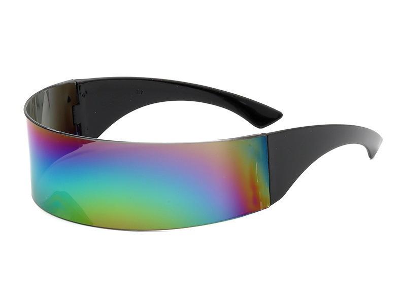 One-piece curved headband, sunglasses, punk style, European and American one-piece lenses, futuristic sense, street photography, fashion sunshade