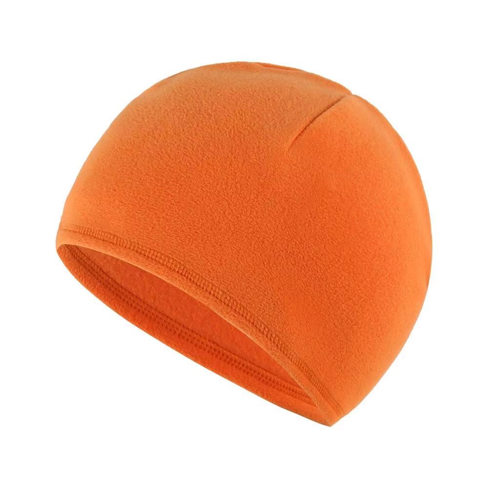 

Polar Fleece Beanie Hat Winter Windproof Warm Hat Unisex Outdoor Hiking Accessories Anti-Static Helmet Inner Skin Cycling Cap оранжевый