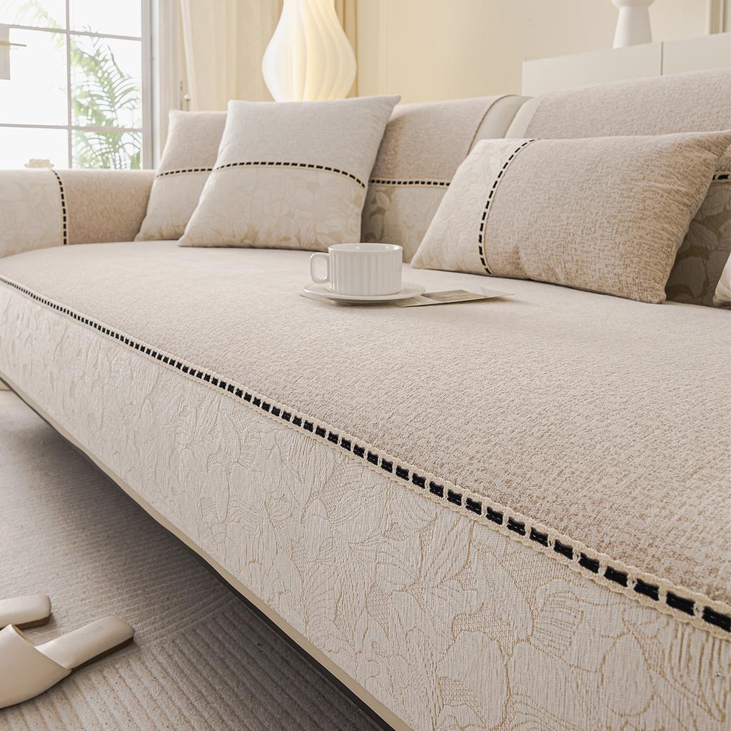 New Sofa Cushion Four Seasons Universal Light Luxury High-Sense Seat Cushion Non-Slip Leather Sofa Cover Cloth