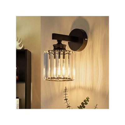 NETTLIFE Crystal Sconce, Modern E27 Socket Wall Light, Can Be Used As a Bedside Lamp