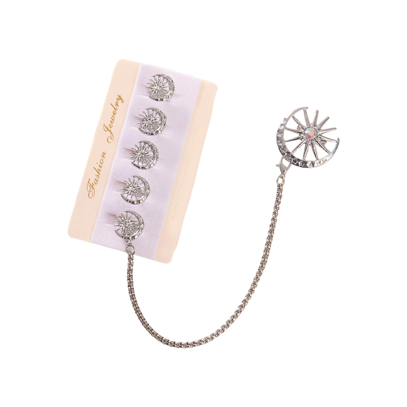 

Muslims Emblem Brooch Set Metal Pin Jewelry Fashion Bagde Alloy Texture Suitable for Formal Event and Everyday Wear серебряный