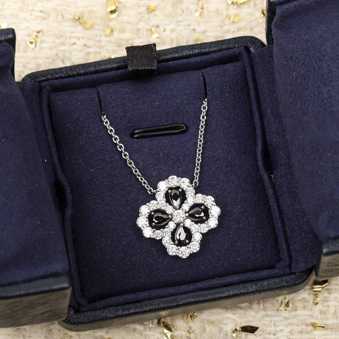 

НОВИНКА IN2023, модные ювелирные изделия, женское ожерелье с помадой, кулон, вечерние, изысканные модные украшения, четыре листа, цветок, бриллиантовое ожерелье