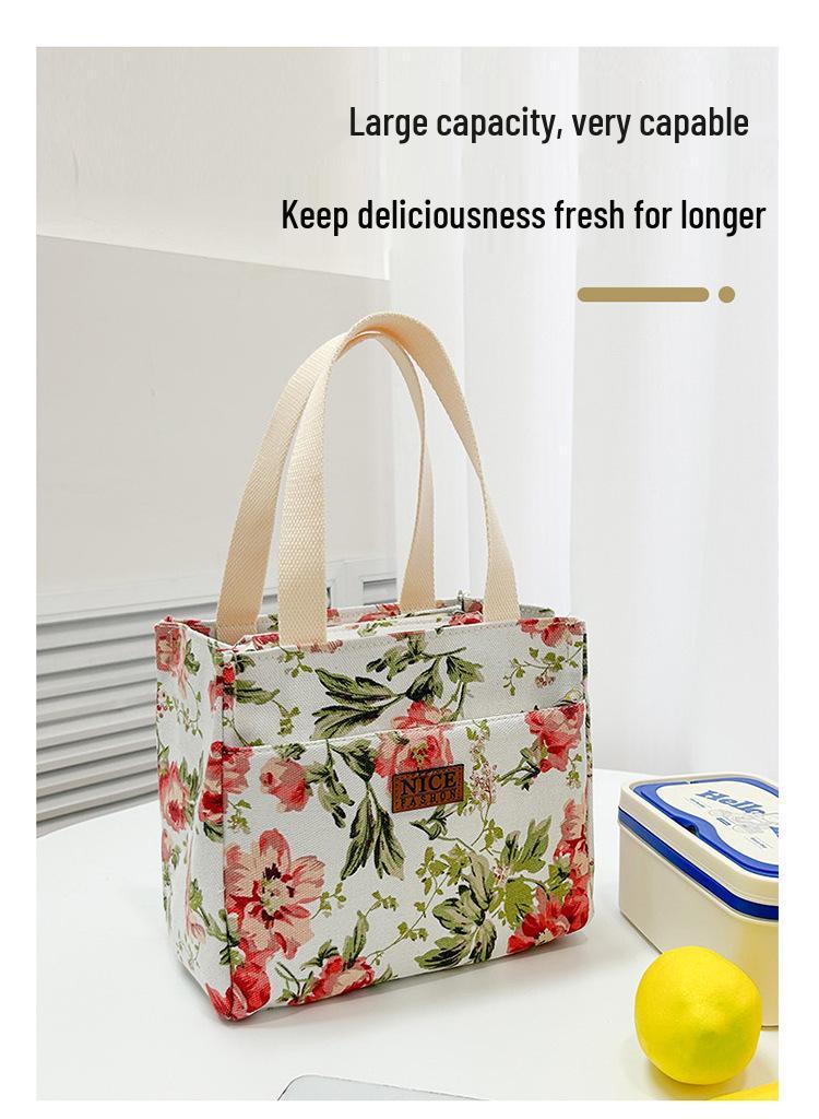 Stylish Large Capacity Aluminum Foil Bento Lunch Bag for Women