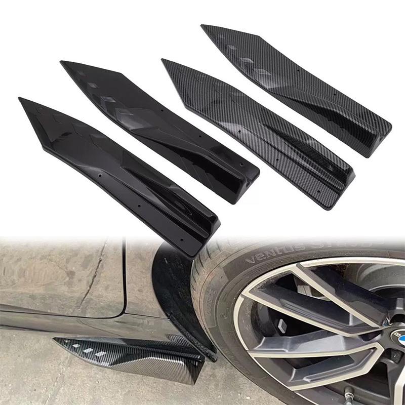 For VW Golf Mk8 MK7 MK7.5 MK6 MK5 GTI GTD GTE R R-LINE 2Pcs Rear Bumper Lip Wrap Angle Diffuser Splitter Canard Spoiler