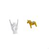 Rock Gesture Horse Sculpture Creative Hand Sign Dalecarlian Animal Figurine for Apartment Bedroom