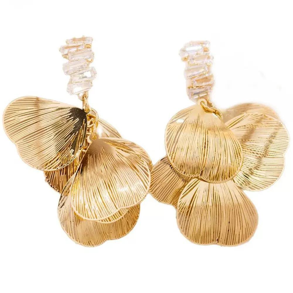 Brushed petal earrings