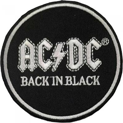 Back In Black Circle Iron On Patch